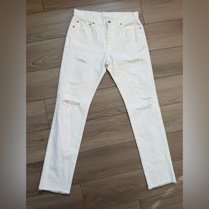 John Elliott Frayed Hem Distressed Button Fly Jeans Sz 26. $250 new